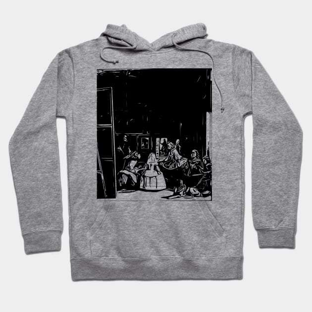 Diego Velázquez | The Maids of Honour | Line art Hoodie by Classical